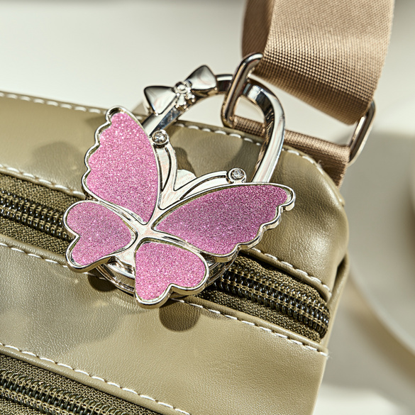Handtaschenhalter „Schmetterling” pink