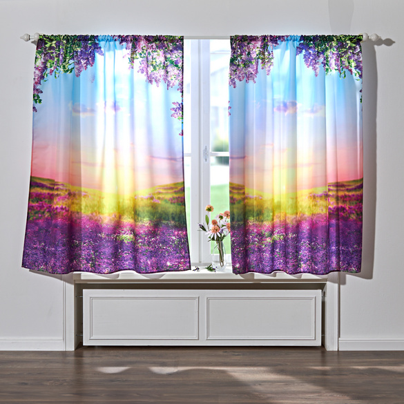 Vorhang "Lavendel" 140 x 140 cm 2er-Set Eldo