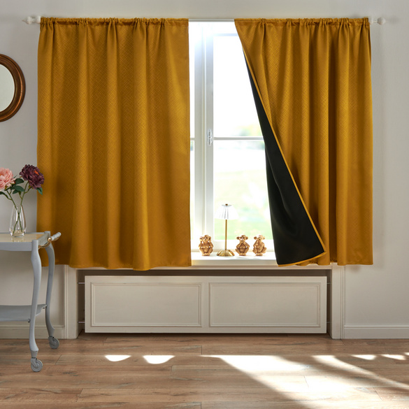 Verdunkelungsvorhang goldfarben 140 x 140 cm Eldo