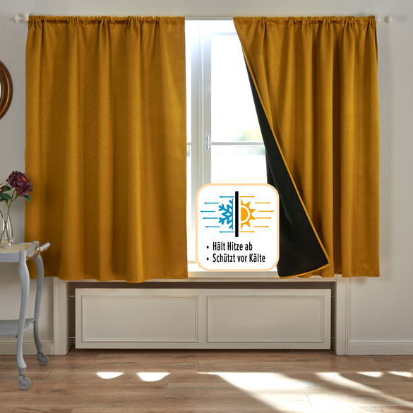 Verdunkelungsvorhang goldfarben 140 x 140 cm Eldo