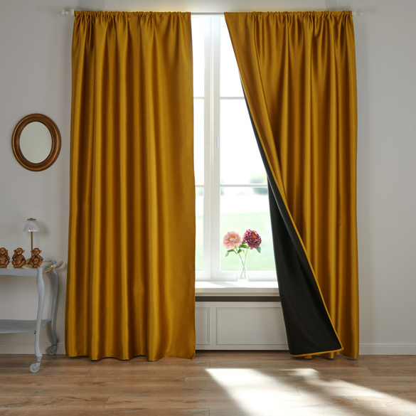 Verdunkelungsvorhang goldfarben 140 x 230 cm Eldo