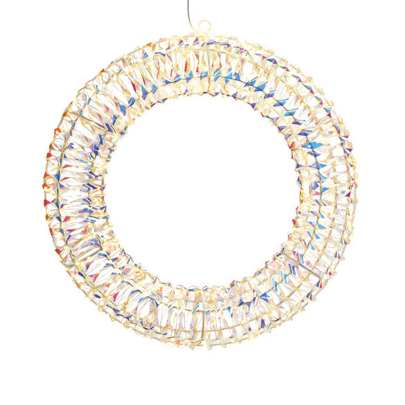 LED-Lichterkranz irisierend mit Timer