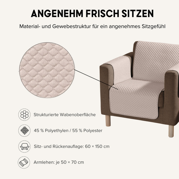 Kühlender Sesselschoner creme Eldo