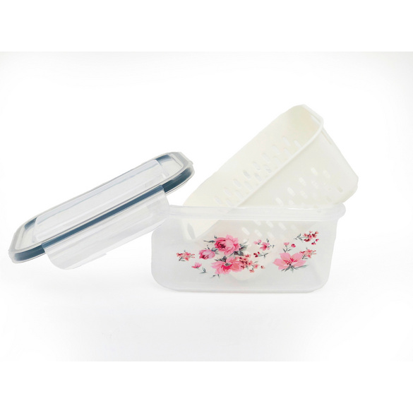 Blumenmotiv-Vorratsdosen 3er-Set