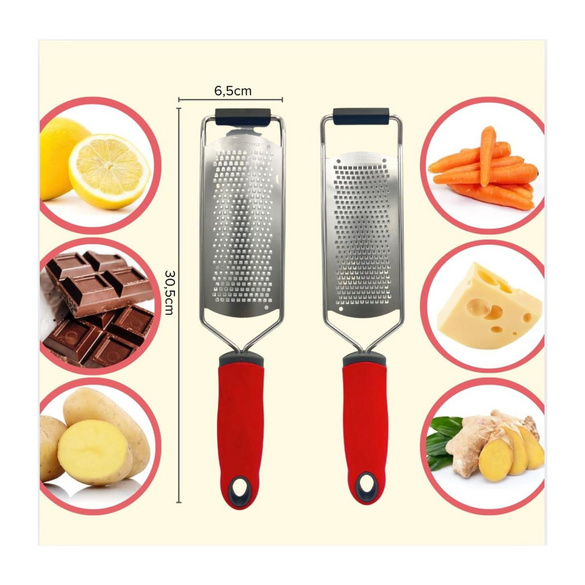 Parmesan-Reibe 3-tlg. mit Schutzhülle und Reinigungsbürste Basilico