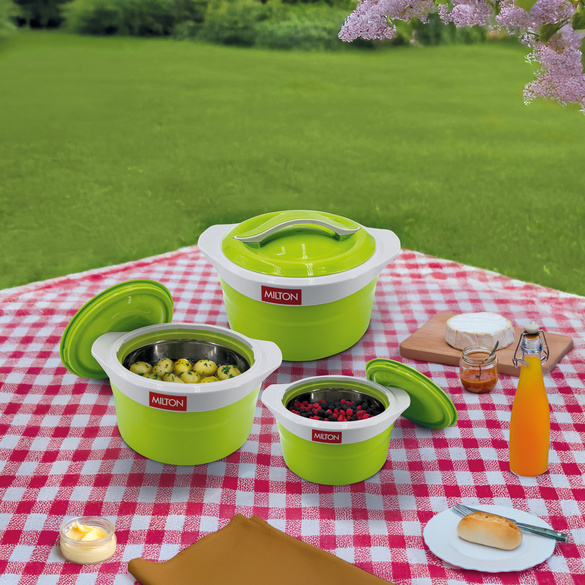 Thermoschüsseln grün 3er-Set Basilico