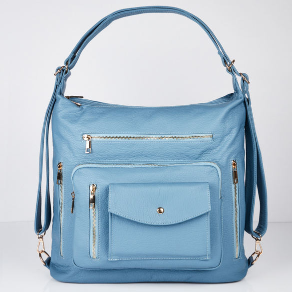 Umhängetasche "Anika" 2-in-1 Rucksack hellblau Amélie di Santi