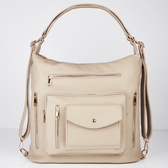 Umhängetasche "Anika" 2-in-1 Rucksack taupe Amélie di Santi
