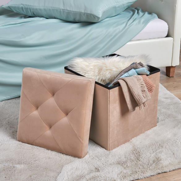 Sitzhocker mit Stauraum creme Eldo