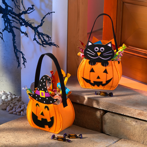 Halloween-Tasche "Kürbis mit Katze" Eldo