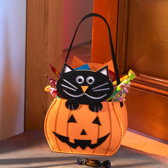 Halloween-Tasche "Kürbis mit Katze" Eldo