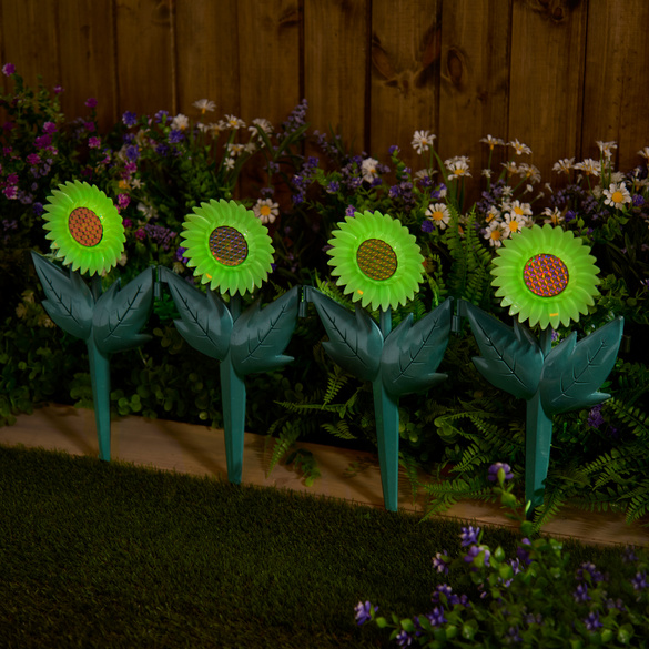 Gartenstecker Sonnenblumen selbstleuchtend 4er-Set Gainsborough