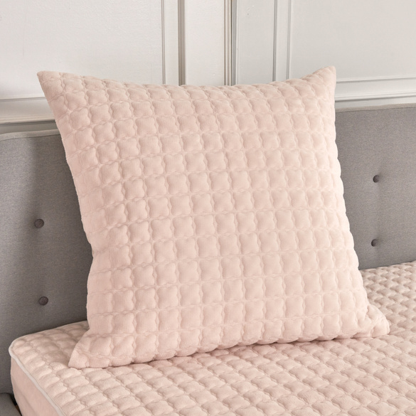 Fleece-Kissenhüllen mit Wabenstruktur  creme 80 x 80 cm 2er-Set Eldo