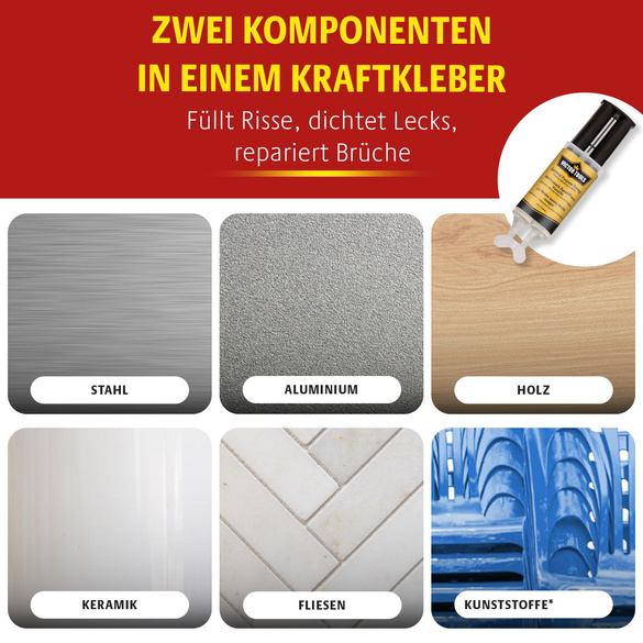 Mehrzweck-Epoxidharz 2-Komponenten-Kleber 2er-Set transparent Victor Tools