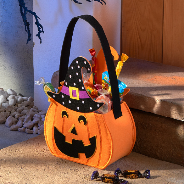 Halloween-Tasche "Kürbis mit Zauberhut" Eldo