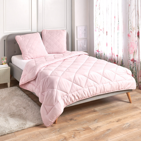 Steppbett rosé 135 x 200 cm Eldo