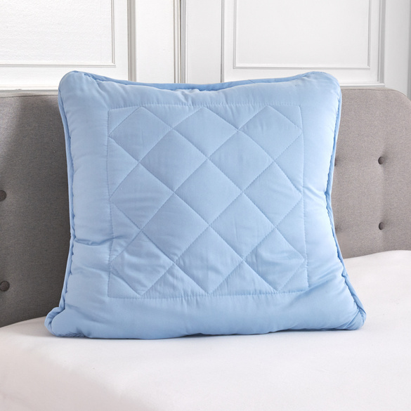 Kopfkissen versteppt hellblau 80 x 80 cm Eldo