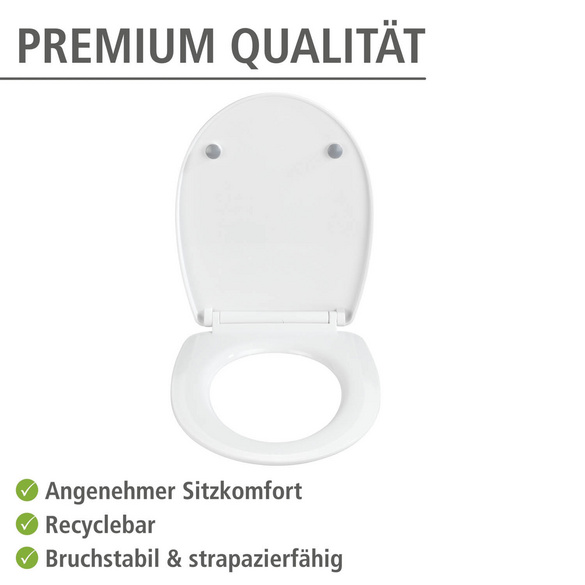 WENKO Toilettensitz Mod. Tavola, WC-Sitz mit Absenkautomatik und Schnellbefestigung