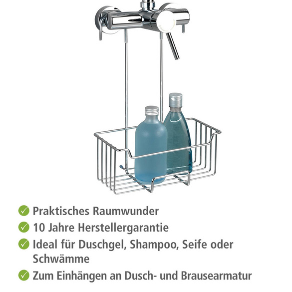 WENKO Thermostat-Dusch-Caddy Mod. Milo Edelstahl, rostfrei