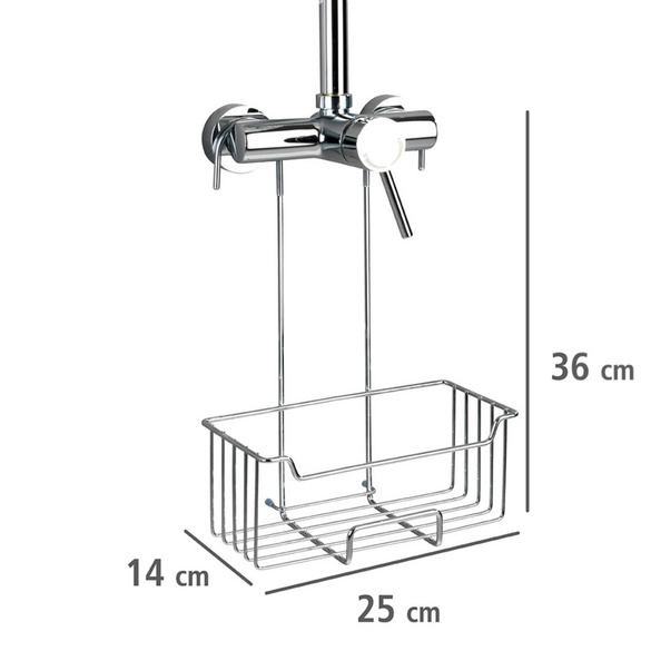 WENKO Thermostat-Dusch-Caddy Mod. Milo Edelstahl, rostfrei