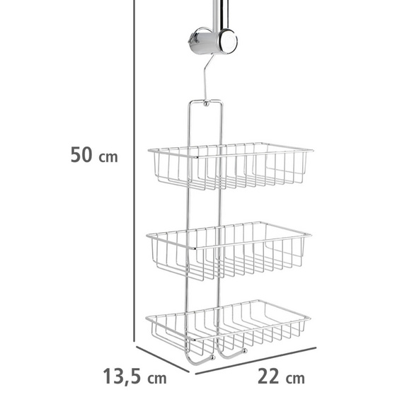 WENKO Exclusiv Duschcaddy Mod. Nivala 3 Ablagen, Chrom