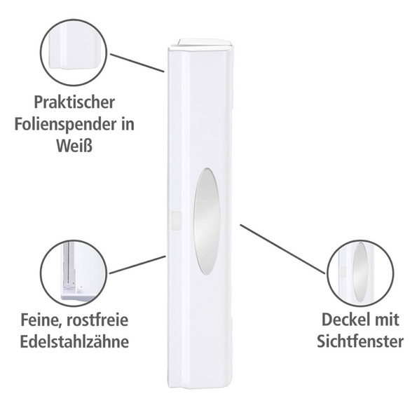 WENKO Folienschneider Mod. Perfect-Cutter Weiß, mit Sichtfenster