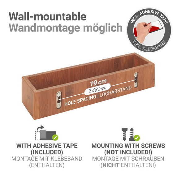 WENKO Gewürzregal Mod. Mera mit Gewürzstreuer Mod. Anni, aus geräuchertem Bambus