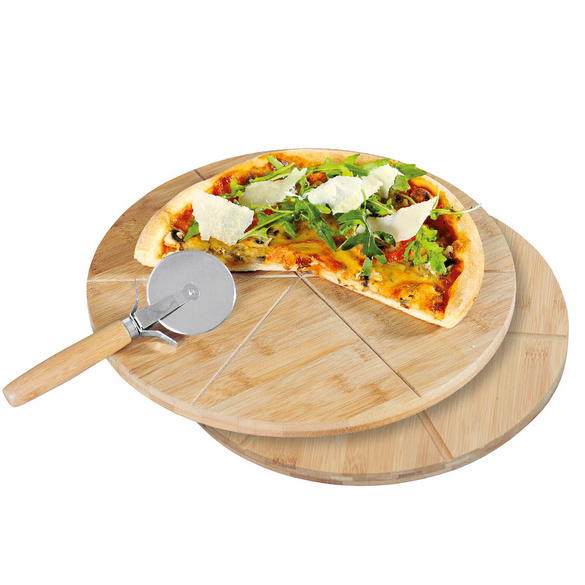 Pizza-Teller mit Schneider 2er-Set KESPER