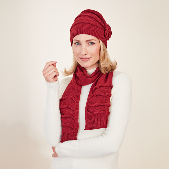 Strickschal “Mariella”  bordeaux