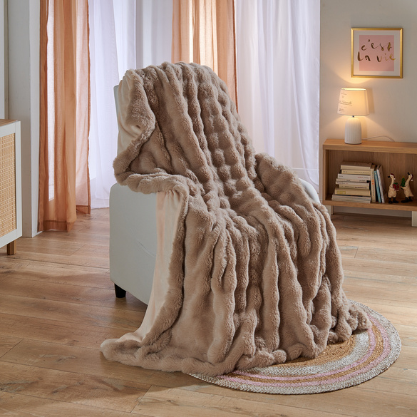 Webpelzdecke "Bubble-Fleece"