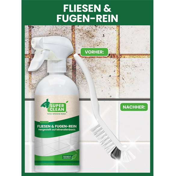 Fliesen- & Fugenrein SuperClean mit Fugenbürste