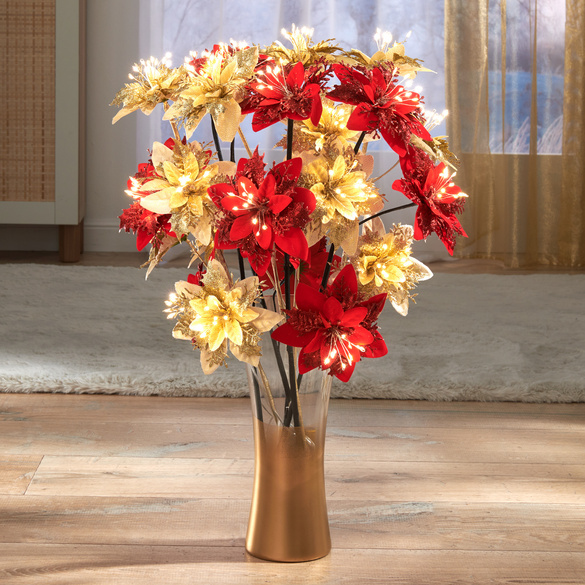 LED-Christsternzweige rot 2er-Set