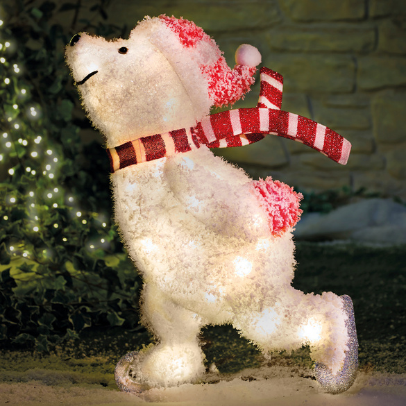 Eisbär auf Schlittschuhen bunt