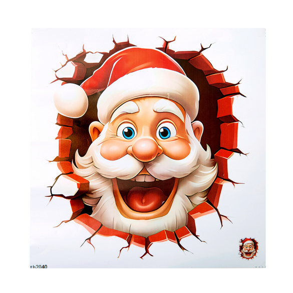 3D-Toiletten-Aufkleber Santa