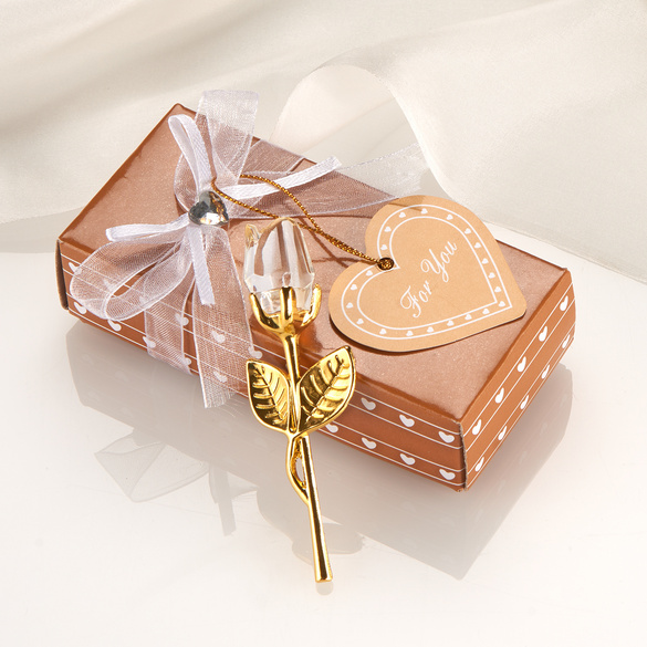 Deko-Rose transparent in Geschenkbox
