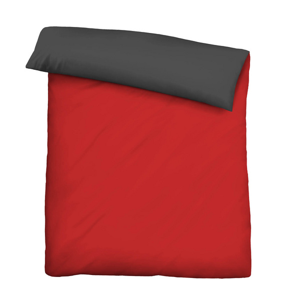 Castell Mikrofaser Bettwäsche uni rubin, 1x 135x200 cm + 1x 80x80 cm