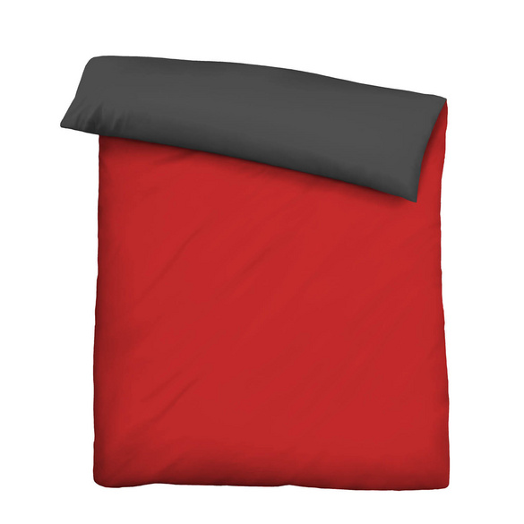 Castell Mikrofaser Bettwäsche uni rubin, 1x 155x220 cm + 1x 80x80 cm