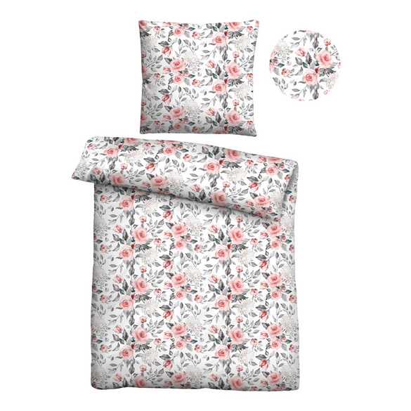Castell Nicki Bettwäsche Rosen altrosa, 1x 135x200 cm + 1x 80x80 cm