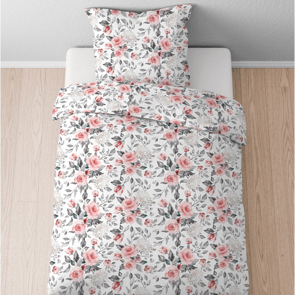 Castell Nicki Bettwäsche Rosen altrosa, 1x 135x200 cm + 1x 80x80 cm