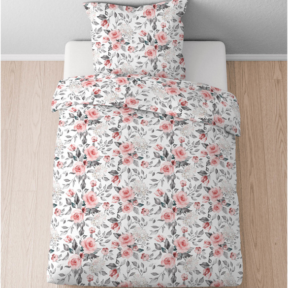 Castell Nicki Bettwäsche Rosen altrosa, 1x 155x220 cm + 1x 80x80 cm