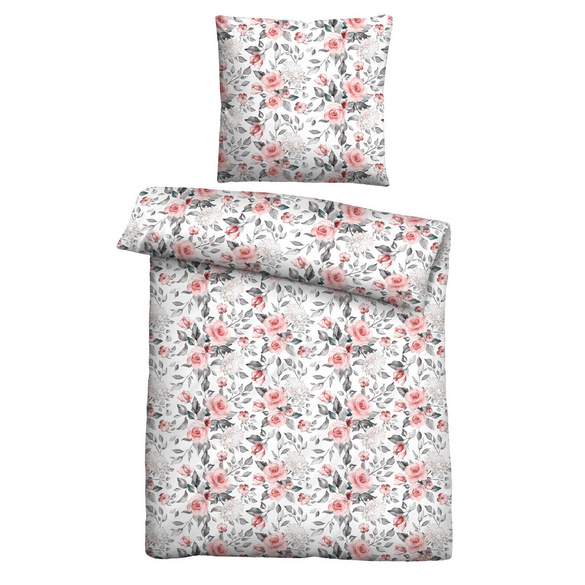 Castell Nicki Bettwäsche Rosen altrosa, 1x 155x220 cm + 1x 80x80 cm
