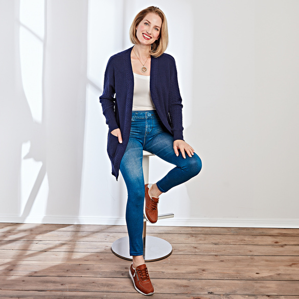 Cardigan Zopfmuster navy Amélie di Santi