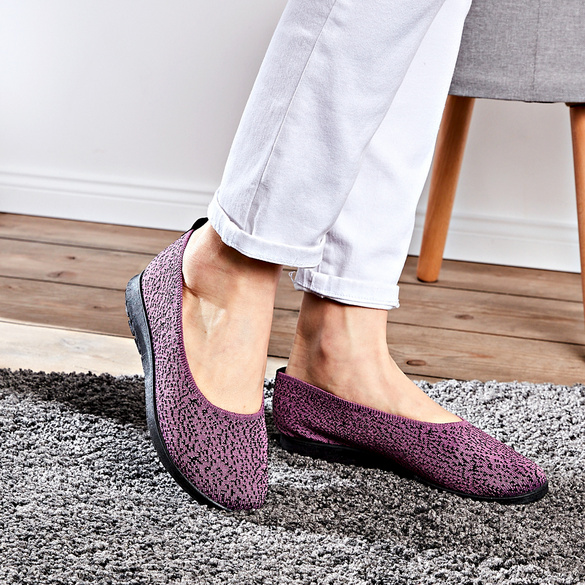 Soft-Slipper "Vicky" lila-schwarz