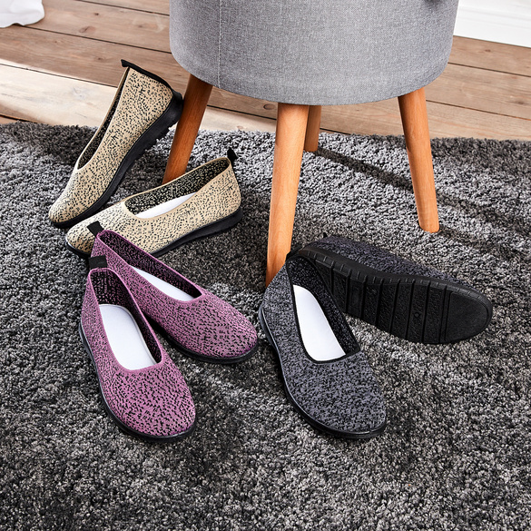 Soft-Slipper "Vicky" lila-schwarz