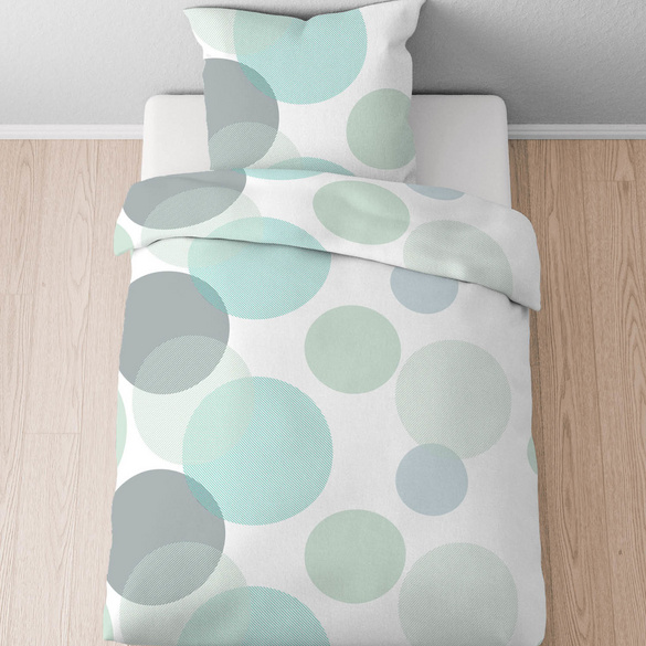 Castell Thermo-Fleece Bettwäsche Blasen mint, 1x 135x200 cm + 1x 80x80 cm