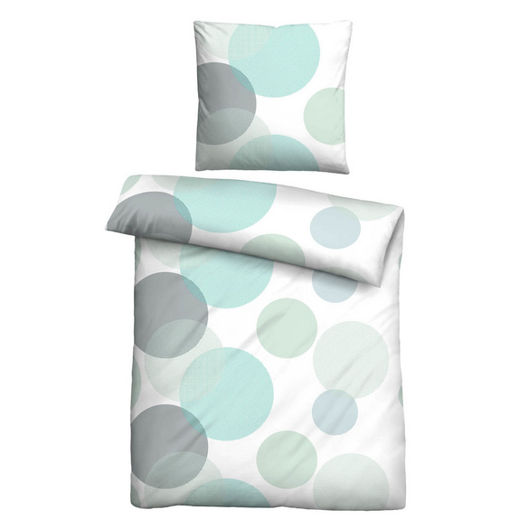 Castell Thermo-Fleece Bettwäsche Blasen mint, 1x 135x200 cm + 1x 80x80 cm