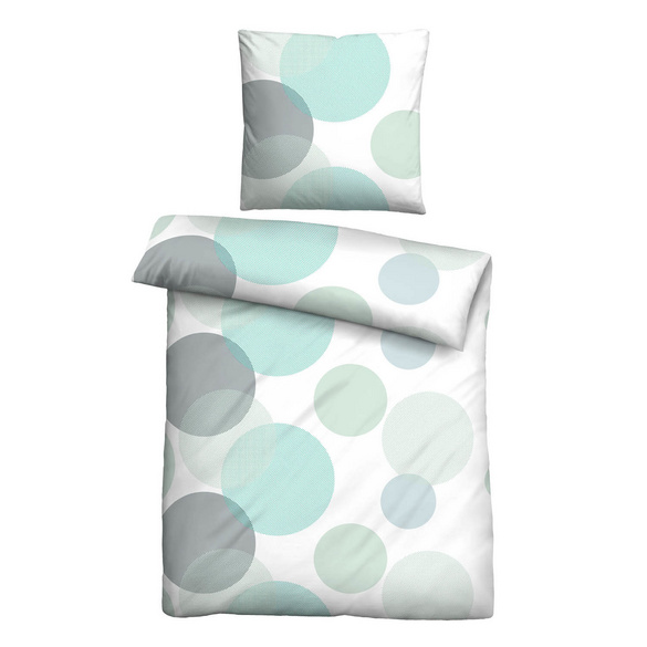 Castell Thermo-Fleece Bettwäsche Blasen mint, 1x 155x220 cm + 1x 80x80 cm