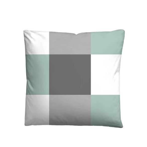 Castell Thermo-Fleece Bettwäsche karo mint, 1x 155x220 cm + 1x 80x80 cm