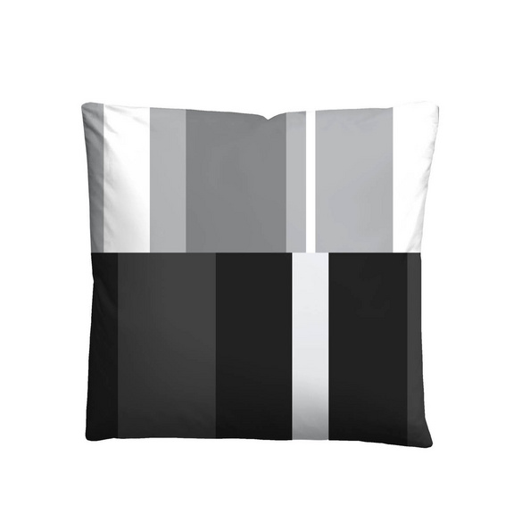 Castell Polycotton Renforce Bettwäsche Streifen schwarz, 1x 155x220 cm + 1x 80x80 cm