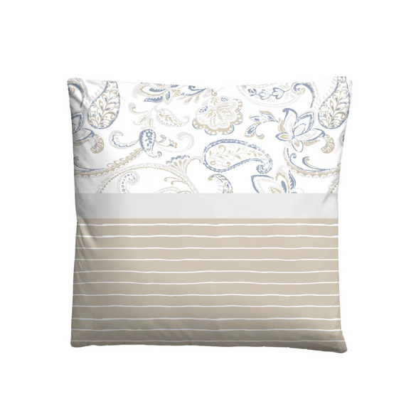 Castell Feinbiber Bettwäsche Paisley grau, 1x 135x200 cm + 1x 80x80 cm